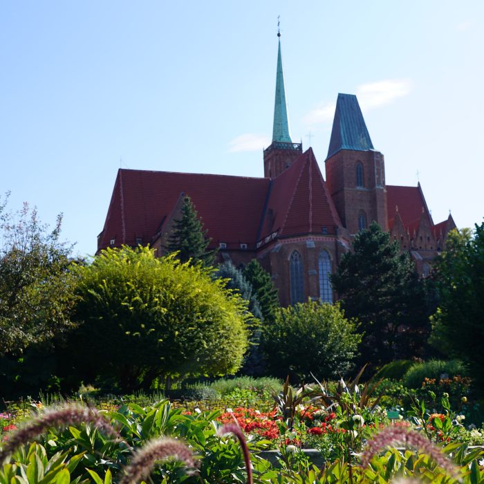 Widok z Ogrodu Botanicznego na Ostrów Tumski